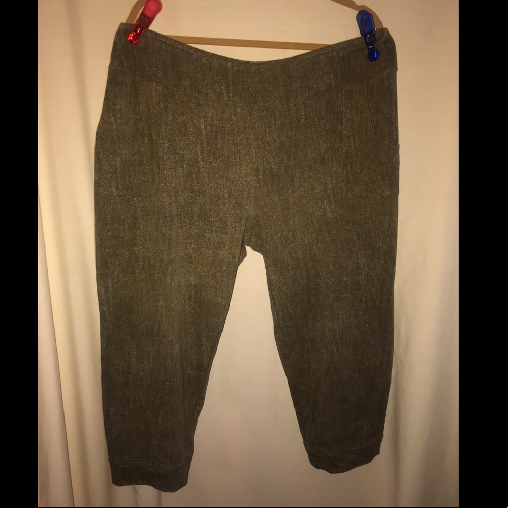 LOGO French Terry Crop Joggers - green
